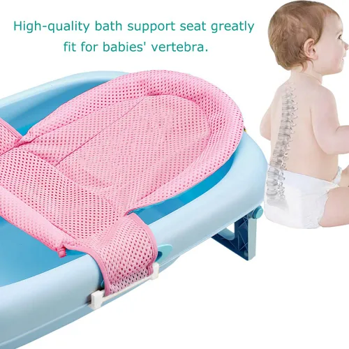 Miniatura 4 de Red de asiento de baño para bebé recién nacido, malla antideslizante de ducha para bañera, ajustable y cómodo, asiento de baño, soporte para bañera