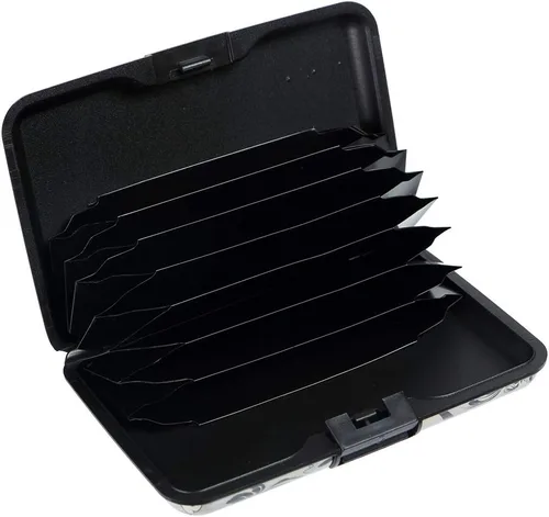 Miniatura 7 de Billetera de aluminio con bloqueo RFID delgado de metal para tarjetas de crédito
