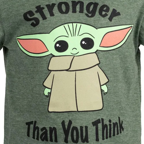 Miniatura 3 de STAR WARS The Mandalorian The Child - Conjunto de camiseta y pantalones cortos de rizo francés para bebés y niños grandes