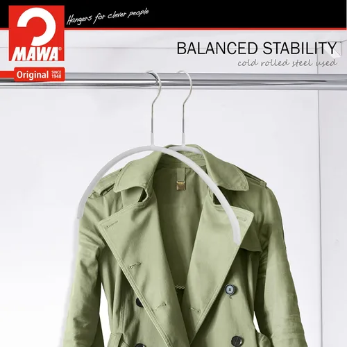 Miniatura 6 de Mawa by Reston Lloyd Euro Narrow - Juego de 10 perchas para ropa, color blanco