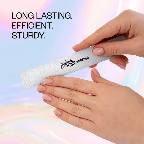 Miniatura 6 de PANA Lima de uñas Emery Jumbo de doble cara para manicura, pedicura, uñas naturales y acrílicas, cebra (grano 180/240), paquete de 50