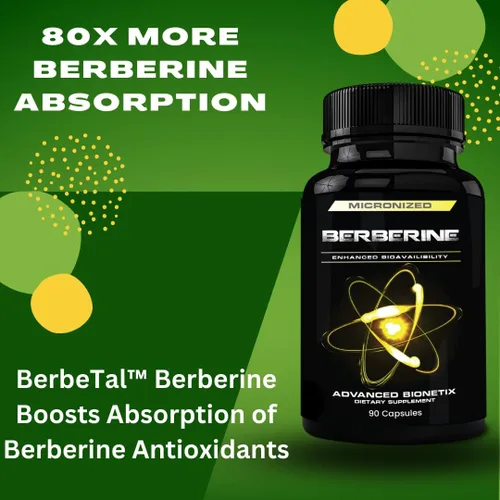 Miniatura 7 de Advanced Bionetix Suplemento de berberina micronizada de biodisponibilidad avanzada de 1500 mg All Natural w/BerbeTal™ Support. 90 cápsulas totales