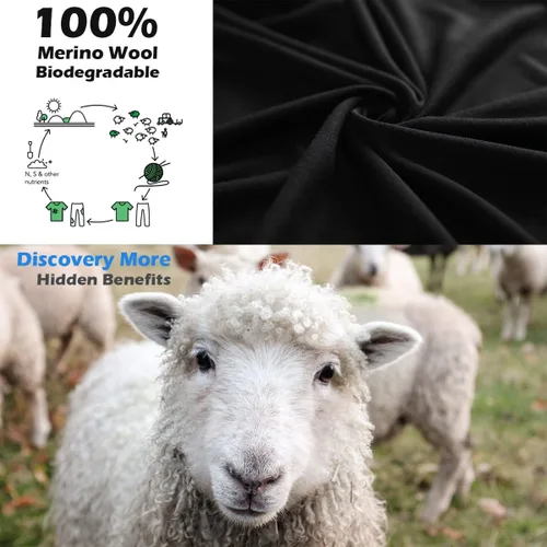 Miniatura 2 de Merino Protect Suéter 100% lana merino con cremallera de 14 para mujer, manga larga, capa base, 8.82 oz, ajuste entallado