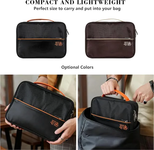 Miniatura 6 de Bolsa organizadora de accesorios electrónicos, impermeable de doble capa, organizador de cables de viaje para cables, cargador, banco de energía