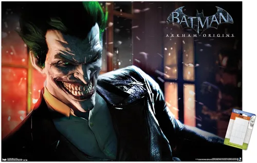 Miniatura 12 de Trends International DC Comics - Póster de pared de Arkham Origins de Arkham Origins, 14.725 x 22.375 pulgadas, versión enmarcada de madera