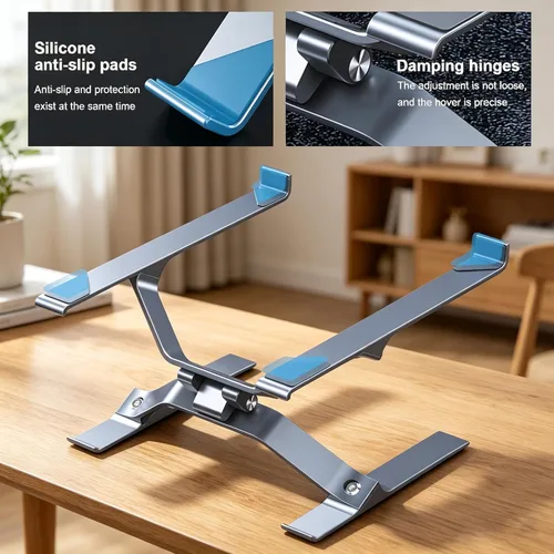 Miniatura 3 de Soporte ajustable para computadora portátil, elevador portátil para laptop, soporte ergonómico para MacBook Pro Air, Dell XPS, HP, Lenovo