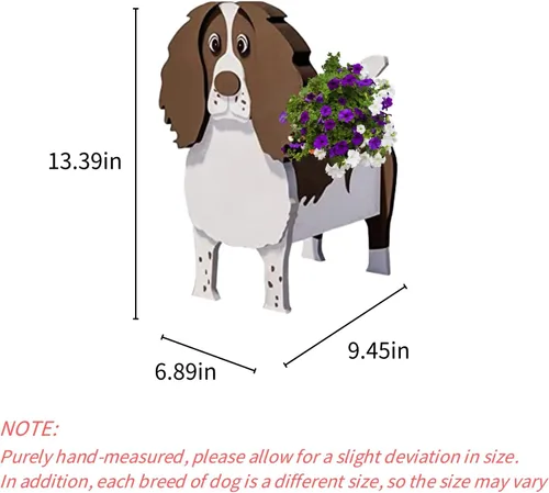 Miniatura 2 de Maceta de Perro English Springer Spaniel, Macetas de Plantas, Bonita Maceta de Jardín para Perros, Macetas de Perro Regalos de Cumpleaños