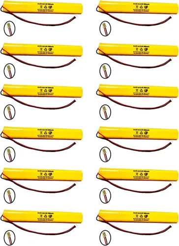 Miniatura 10 de (5 unidades) BAT9.6V700 9.6v 900mAh Señal de salida Luz de emergencia ELBB003 ELB-B003 NiCad Batería Reemplazo ELB-B004 ELBB004 OSA228 CUSTOM-306-U