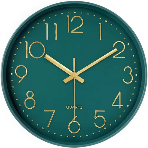 Miniatura 13 de Relojes de pared silenciosos que funcionan con pilas, 8 pulgadas, reloj de pared analógico con número de gran tamaño, esfera de reloj de vidrio