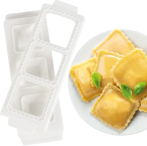 Miniatura 12 de Mini moldes para raviolis de corazón de 2 pulgadas, máquina de pasta rellena casera, bandeja de 2 piezas y prensa para 8 raviolis rellenos, juego
