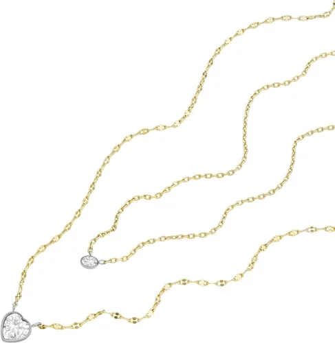 Miniatura 4 de Fossil - Collar con colgante de acero inoxidable en tono dorado para mujer