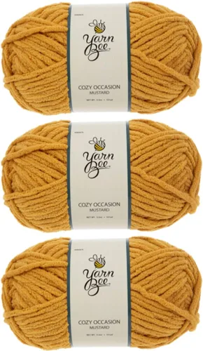 Miniatura 30 de Hilo Yarn Bee súper voluminoso para crochet y tejer – Rollo suave – 92,4 metros de hilo 100% poliéster para crochet, mantas, sombreros y más
