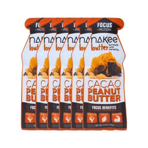 Miniatura 9 de Nakee Butter Focus Cacao Mantequilla de Maní - Paquete de 12, Sin Gluten