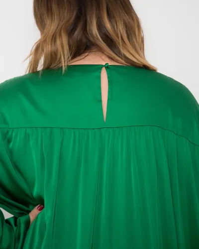 Miniatura 5 de The Drop Maxi Vestido de Manga Larga Verde Esmeralda para Mujer por itsmekellieb