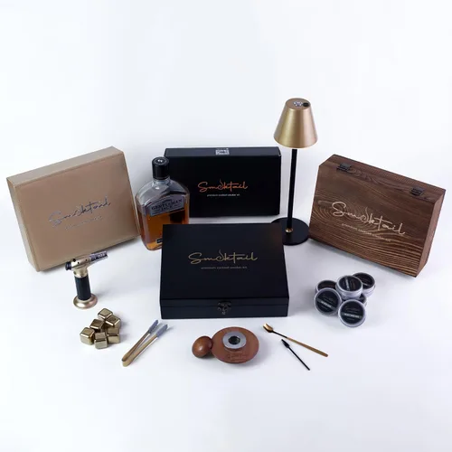 Miniatura 5 de Kit Premium de Ahumador para Cóctel de Smoktail - Kit Premium de Ahumador de Bourbon para Elaborar Exquisitos Cócteles Afumados para Hombres