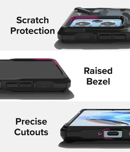 Miniatura 6 de Ringke Fusion-X [Diseño militar] Compatible con Redmi Note 12 Pro y funda Xiaomi Poco X5 Pro 5G, cubierta trasera dura de camuflaje a prueba