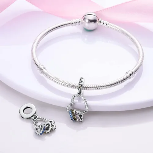 Miniatura 2 de MULA - Dijes de plata de ley 925 para pulseras y collares, dijes de bolso, cuentas, gato, tortuga, regalo de joyería para mujeres y niñas