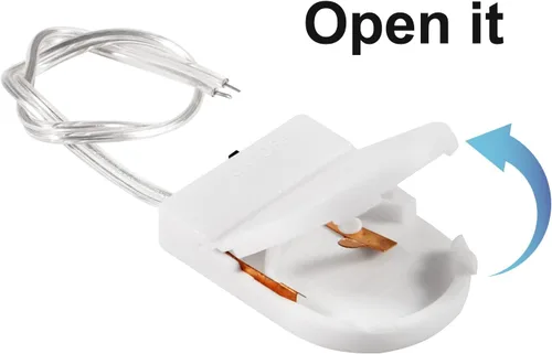 Miniatura 3 de Alinan Soporte de batería con botón, soporte de batería de celda de moneda con interruptor CR2032 1 X 3V Soporte de batería de cajas de Blanco