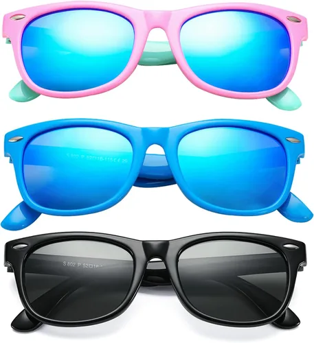 Miniatura 59 de Lentes de sol polarizados de goma elastómero termoplástico (TPEE) flexible, para niñas y niños de 3 a 9 años