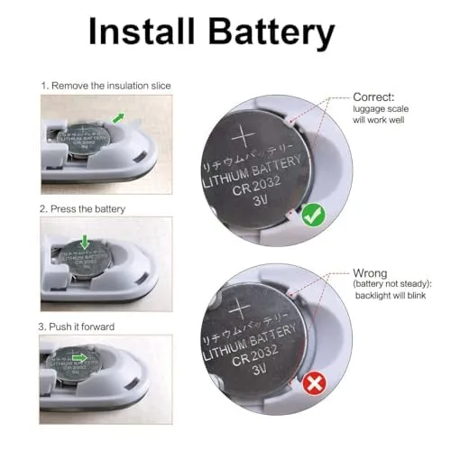 Miniatura 5 de ROTOPATA Báscula digital de viaje para equipaje con función de advertencia de sobrepeso, báscula de pesaje electrónica portátil de mano con gancho