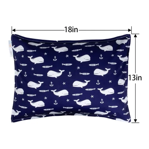Miniatura 5 de ALVA BABY - Paquete de 2 fundas de almohada de algodón orgánico para niños pequeños, de 13 x 18 pulgadas o 12 x 16 pulgadas, fundas de almohada