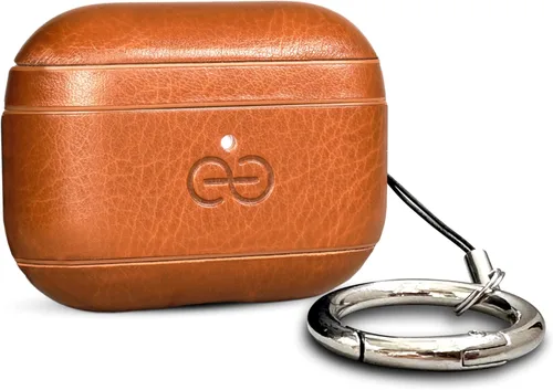 Miniatura 64 de Dreem Om - Funda para estuche con clip para llavero compatible con AirPods 1 y 2, funda de cuero vegano para Airpods para hombres y mujeres, Negro