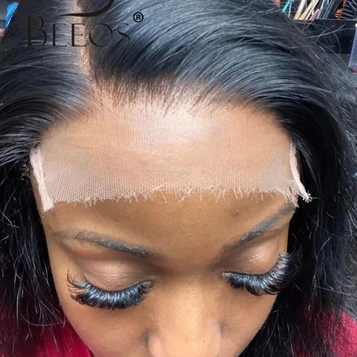 Miniatura 36 de BEEOS Encaje frontal real HD de 13 x 4 pulgadas, encaje frontal ultra fino invisible HD vívido limpio pre-arrancado cabello humano lacio sedoso
