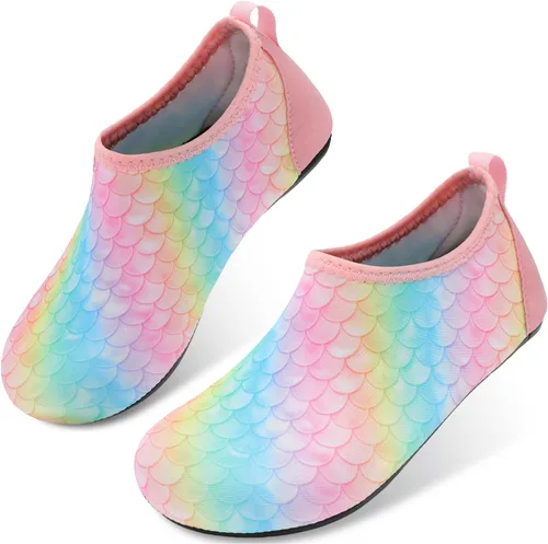 Joinfree - Zapatos acuáticos de natación para niños y niñas, calcetines acuáticos de secado rápido, zapatos con sensación de pies descalzos para
