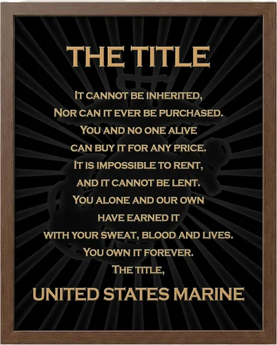 Miniatura 15 de The Title - Póster de Estados Unidos - Decoración de pared militar para marines, veteranos y entusiastas - Impresión artística de pared