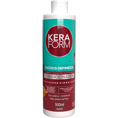 Skafe - Linha Keraform (Cachos Definidos) - Condicionador Super Hidratante 500 Ml - Colección Keraform (rizos definidos) - Acondicionador súper