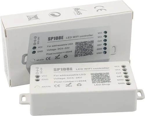 Miniatura 9 de VIPMOON SP108E controlador WiFi LED, control remoto inalámbrico para WS2811 WS2815 WS2801 SK6812 WS2813 SK9822 APA102C RGB direccionable tira