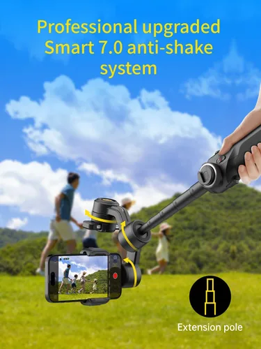 Miniatura 2 de AOCHUAN Estabilizador de cardán para smartphone, cardán estándar de la industria de 3 ejes con rotación de 360°, estabilizador de teléfono