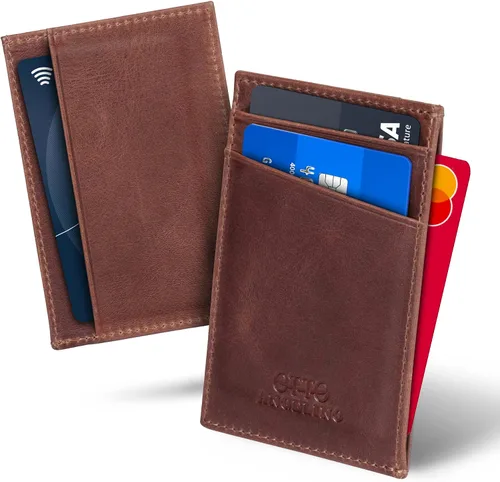 Miniatura 3 de Cartera de piel auténtica, tarjetas bancarias, dinero, tarjetero de licencia de conducir, unisex