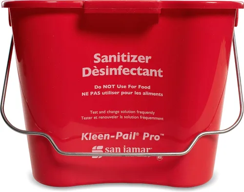 Miniatura 9 de San Jamar Kleen-Pail Pro - Cubo desinfectante con asa de alambre para limpieza, cocinas, restaurantes y uso de conserjería, plástico, 6 cuartos