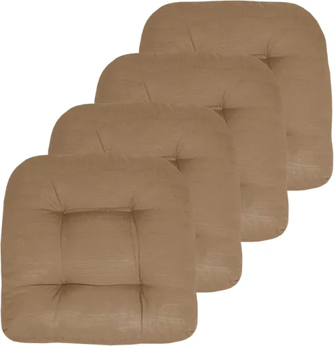 Miniatura 46 de Sweet Home Collection - Cojines para silla de patio al aire libre, cojines prémium con relleno grueso y cómodo de fibra, con tul, 19 x 19 pulgadas