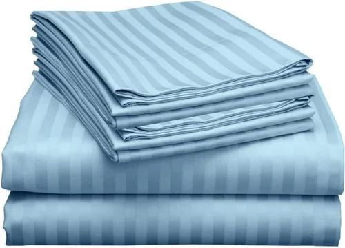 Miniatura 8 de Mattress-Homes Juego de sábanas tamaño Queen de 6 piezas, colección Hotel Luxury, 100% algodón egipcio, sábana bajera ajustable de 18 pulgadas