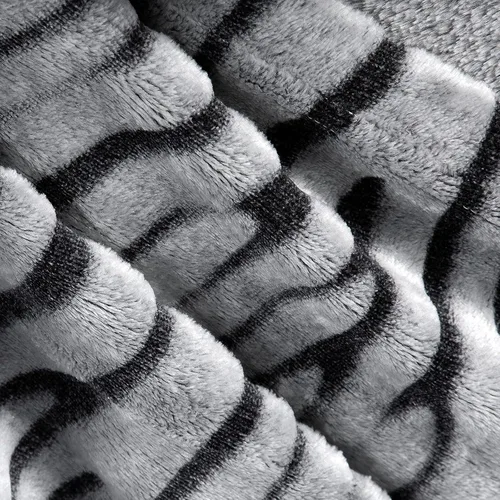 Miniatura 4 de MACEVIA Manta Decorativa de Forro Polar Sherpa para Sofá, Manta de Cebra 3D, Mullida, Gruesa, Cálida, Reversible, Acogedora, Cómoda, Súper Suave