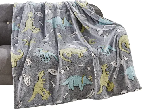 Miniatura 19 de Elegant Comfort Manta ligera que brilla en la oscuridad, ultra suave, mullida y acogedora, manta luminosa decorativa para todas las estaciones