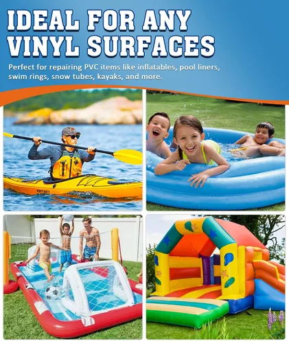 Miniatura 5 de Kit de parches para colchón de aire EPN, kit de reparación de forro de piscina de vinilo impermeable para inflables, colchón de aire, anillo