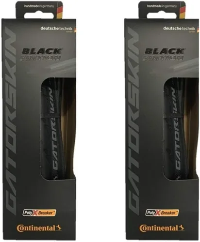 Continental Gatorskin Black Edition - Road Bike Tire | Tough Tire for Daily Riding - PolyX Breaker, Duraskin, 2 Pack
