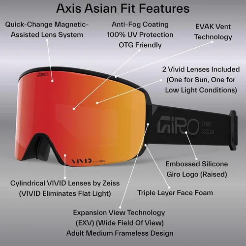 Miniatura 3 de Giro Gafas de nieve Axis Asian Fit 2021