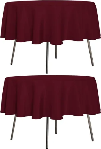 Miniatura 70 de sancua - Paquete de 2 manteles cuadrados de poliéster, de 54 x 54 pulgadas, resistentes a las manchas y a las arrugas, lavables, para mesas de Beige