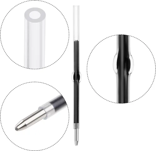 Miniatura 5 de jiebor 100 bolígrafos con cuentas, recambios de bolígrafos de tinta negra de 0.039 pulgadas para bolígrafos de cuentas de plástico, suministros