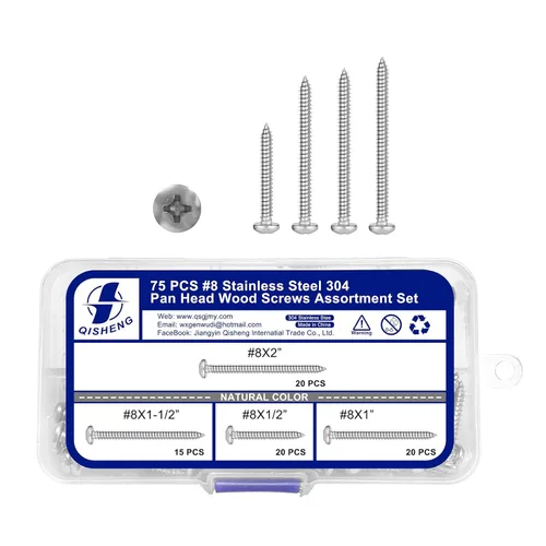 Miniatura 15 de White Head - 25 tornillos de madera Phillips de acero inoxidable #10 x 4, tornillos recubiertos blancos, tornillos de madera, tornillos de acero