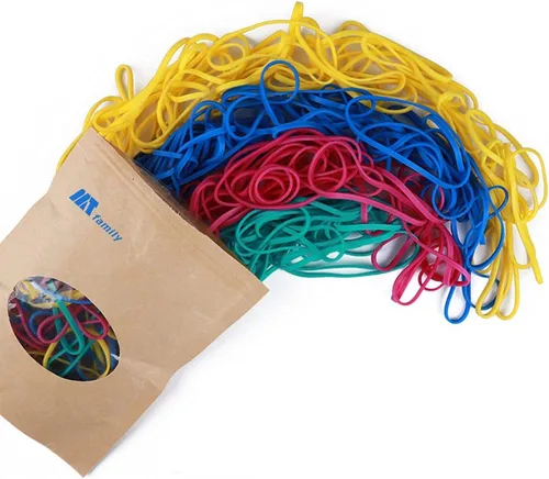 Miniatura 11 de Bandas de goma, tamaño 64 (3 1/2 pulgadas x 1/4 pulgadas), bandas de goma elásticas coloridas sin látex, bandas de goma a granel, bandas elásticas