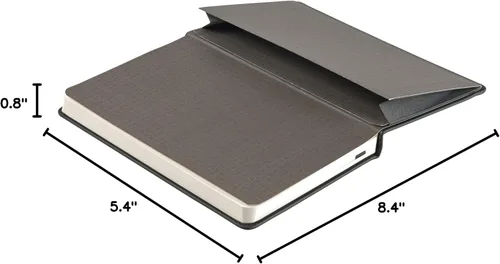 Miniatura 7 de Cuaderno de cuero, diario de escritura, cuero de grano completo, papel a rayas estrechas, cuadernos para el trabajo y la escuela, negro medianoche