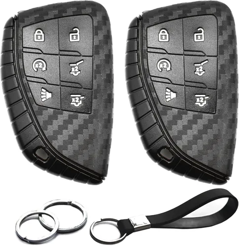 2 piezas Compatible con Chevrolet GMC Funda para Llavero de Coche Cadena de Llaves para Chevrolet Colorado Suburban Tahoe GMC Canyon Yukon Yukon XL
