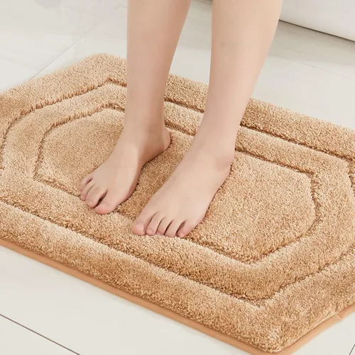 COSY HOMEER Alfombras de Baño Extra Gruesas para Baño - Juegos de Alfombras Antideslizantes de Lino de Baño Suave Felpa 100% Poliéster Fuerte Sala