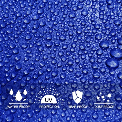Miniatura 4 de STARPYNG - Lona azul de 7 mm 6x8 pies - Lona impermeable multifuncional azul - Lona impermeable de polietileno resistente a los rayos UV, a prueba