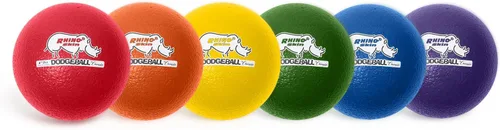 Champion Sports® Rhino Skin® Juego de pelotas de eva de bajo rebote y unidades individuales para patio de juegos, educación física, patio trasero y